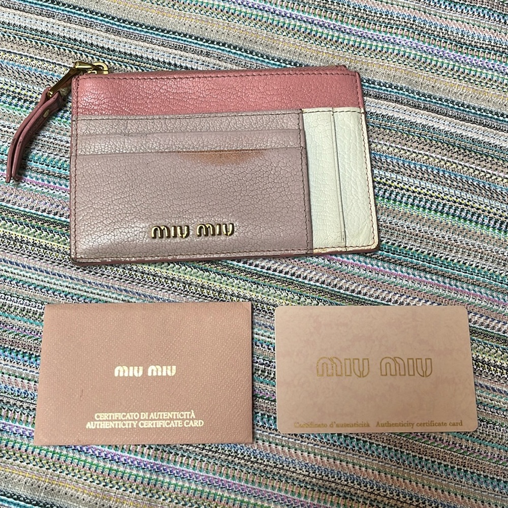 Miu Miu Wallet With Certificate Card - image 1